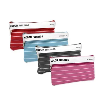 

Pencil pouch flat 2 zippers feelings.