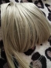 Alileader-flequillo suave y ligero, extensiones de cabello sintético, estilo de cabello, flequillo falso, más duradero