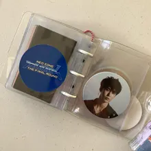 MINKYS Kawaii brillante Mini Bling bolsillo 3 Ring Binder diario cuaderno diario del programa DIY libro de fotos coreano papelería de la escuela