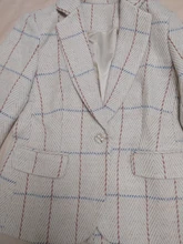 Female Blazer Coat Elegant Jacket Single-Button Wool Vintage Vimly Women Office Lady