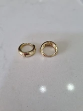 ANENJERY-pendientes de arco circular de Plata de Ley 925, joyería Retro Simple, regalo de San Valentín para pareja, S-E1373 al por mayor