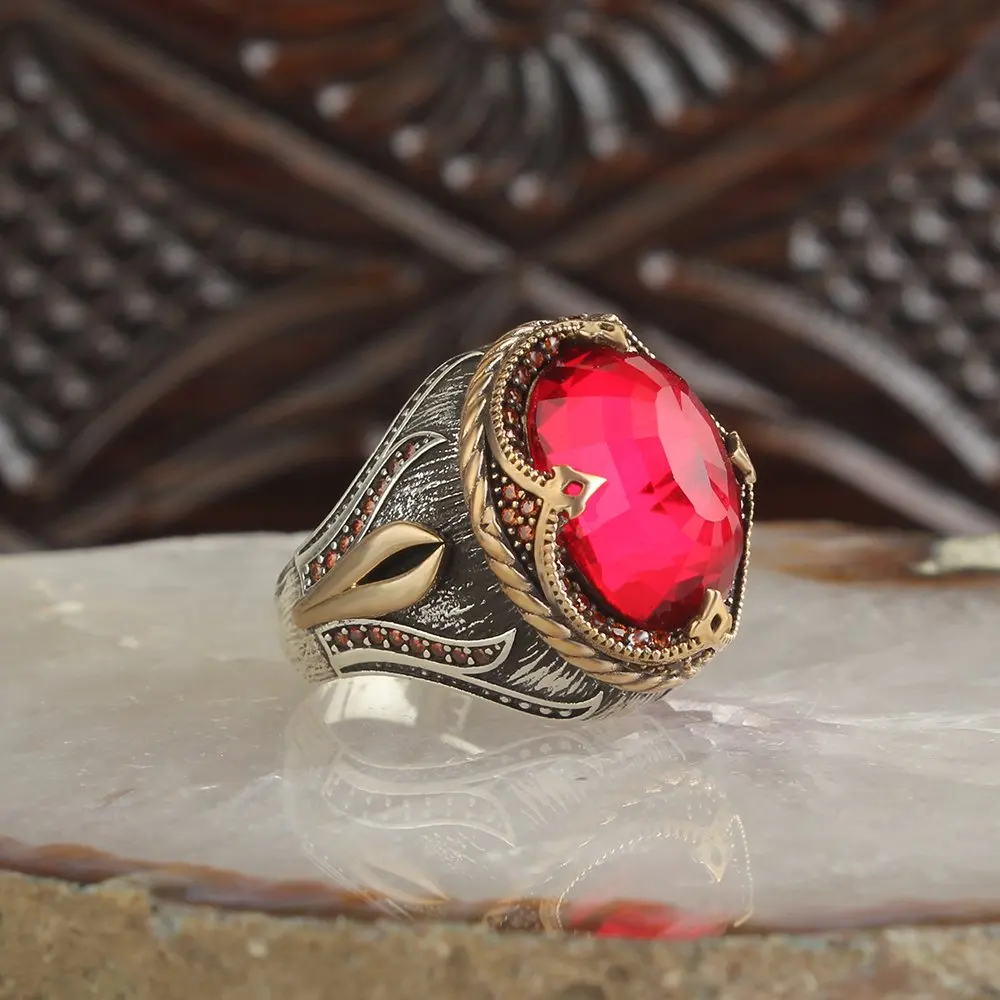 

925 sterling silver rings men zircon stone silver men rings handmade turkish jewellry luxury women rings made in turkey trendy