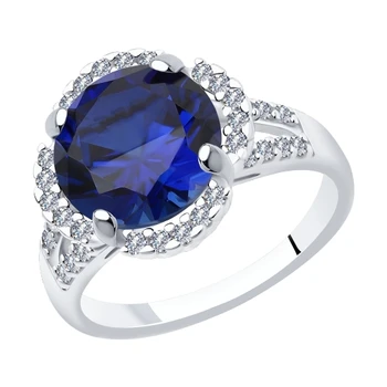 

Silver ring with sitall and Sint sitall.