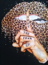 Black T-Shirt Tops Lips-Print Streetwear Leopard Female Harajuku Women Femme Summer ZOGANKIN