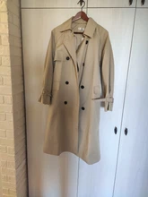 Marca del Reino Unido 2021 nueva moda Otoño/otoño Casual doble botonadura Simple clásico Trench largo con cinturón mujer Chic chaqueta