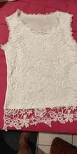 CHSDCSI-Blusa informal de encaje sin mangas para mujer, camisa blanca de talla grande, color negro