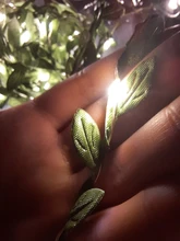 Tiny leaf garland fairy light decor LED Copper Wire string lights for Wedding forest