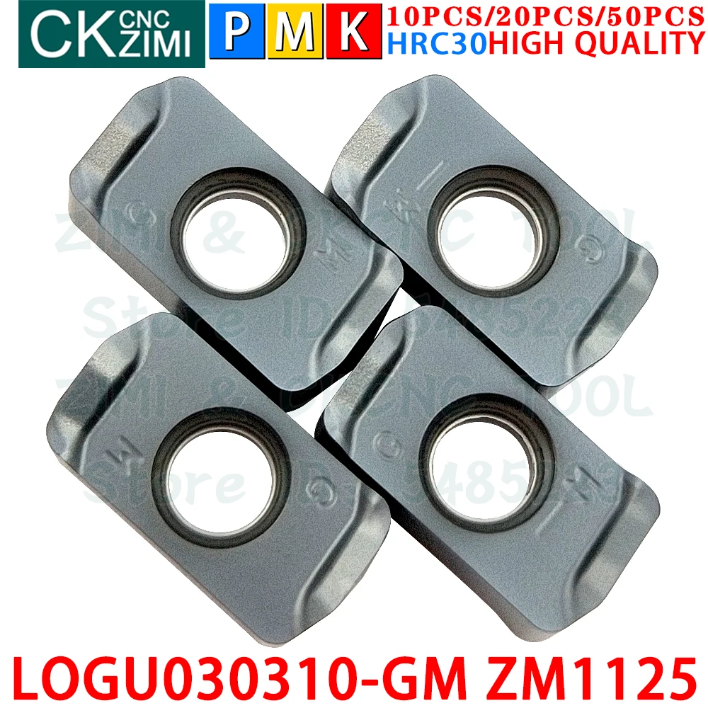 

LOGU030310-GM ZM1125 LOGU 030310ER GM Carbide inserts Fast feed milling inserts Tools CNC mechanical metal lathe milling tools