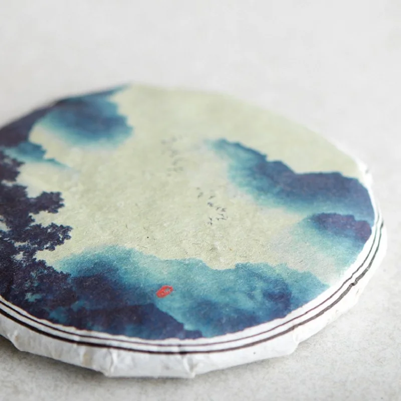 Tea Shu Puer Yiwu Xiao Bin, 2021, tea cake 100 grams. Puer, Puer tea, Puer top grade, Puer pancake, Puer 357, Puer pressed, Shu Puer,  Shu Puer top grade, Shu Puer tea, Shu Puer invigorating, Shu Puer menghai, Pu er