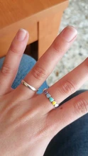 LEKANI-anillo de compromiso de Plata de Ley 925 para mujer, joyería de dedo apilable Corazón Arco Iris, regalos románticos