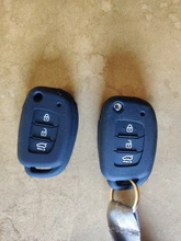Funda de silicona para llave de coche, funda para Hyundai Tucson Sonata Ix35 Ix25 I20 Creta Santa Fe GLS SPORT Elantra Reina, funda Fob