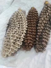 YxCheris-extensiones de cabello trenzado de ganchillo sintético, trenzas onduladas de agua, Rubio, 613 mechones, Freetress Afro kinky Twist a granel