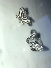 Foxanry-anillos de mariposa de Plata de Ley 925 para mujer, joyería fina Vintage Punk, accesorios para fiesta de cumpleaños, regalos