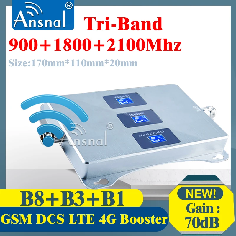 New Upgraded!! 900 1800 2100Mhz Tri-Band Cellular