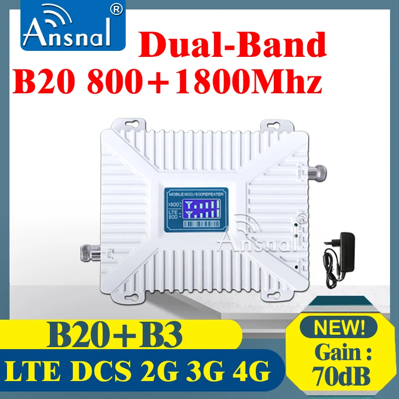 1PCS Repeater 4G B20 800 1800 Dual-Band Cellphone Cellular Booster GSM Cellular Amplifier 2g3g 4g Network Signal Booster LTE DCS 1PCS Repeater 4G B20 800 1800 Dual-Band Cellphone Cellular Booster GSM Cellular Amplifier 2g3g 4g Network Signal Booster LTE DCS