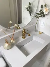 Mixer Tap Faucet Gold-Basin Ceramic Brass Bathroom Torneiras with Para Banheiro New-Arrival