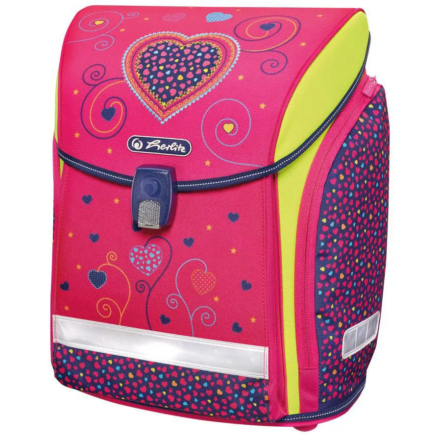 Ранец школьный Herlitz 50013777 New Midi Pink Hearts Херлиц Нью Миди для девочки|Школьные ранцы| |
