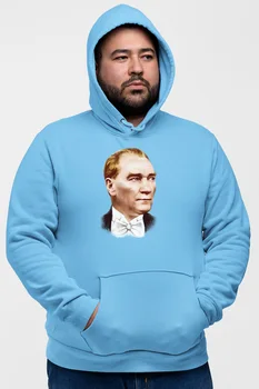 

Angemiel Wear Ataturk Blue Men 'S Hooded Sweatshirt