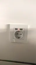 Indicator Panel Outlet Power-Socket Wall Gold Dual-Usb Black White 16A 5V Grey Gray EU