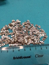 (29958)200 Uds 6*6*5MM Chapado en bronce antiguo de aleación de Zinc redondos o curva cepillado discos espaciador los malos resultados de la joyería de accesorios