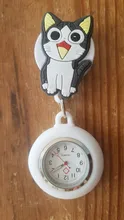 Pocket Watches Doctor-Smile Cartoon Ladies Nurse Animal-Design Women Fashion Rubber Scalable