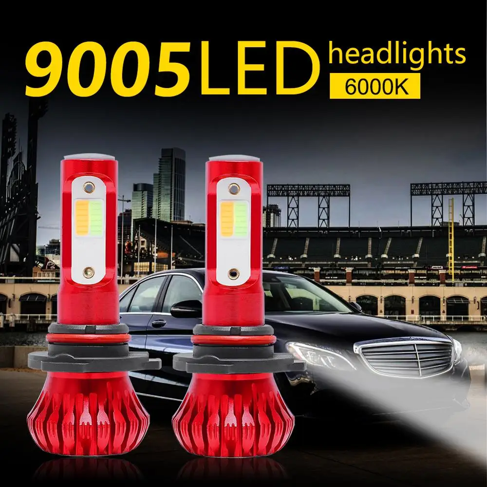 1 пара 9005 9006 H1 H3 H7 H11 Tir цветной 3000K 6000K 8000K 4200LM COB Светодиодный фонарь для автомобиля, мотоцикла, противотуманных фар, задний светильник - Испускаемый цвет: 9005