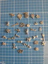 30 Uds. De abalorios variados de Metal Vintage para fabricación de joyas, abalorios de pájaros, colgante de pulsera DIY, accesorios de encaje negro