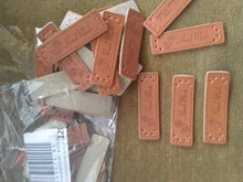 Etiquetas de piel sintética hechas a mano para tejer, etiquetas hechas a mano para bolsos, accesorios para bolsos, 50 Uds., 1,5x5cm