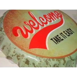 

WELCOME plate poster Vintage decor for room wall, lounge, bar, garage