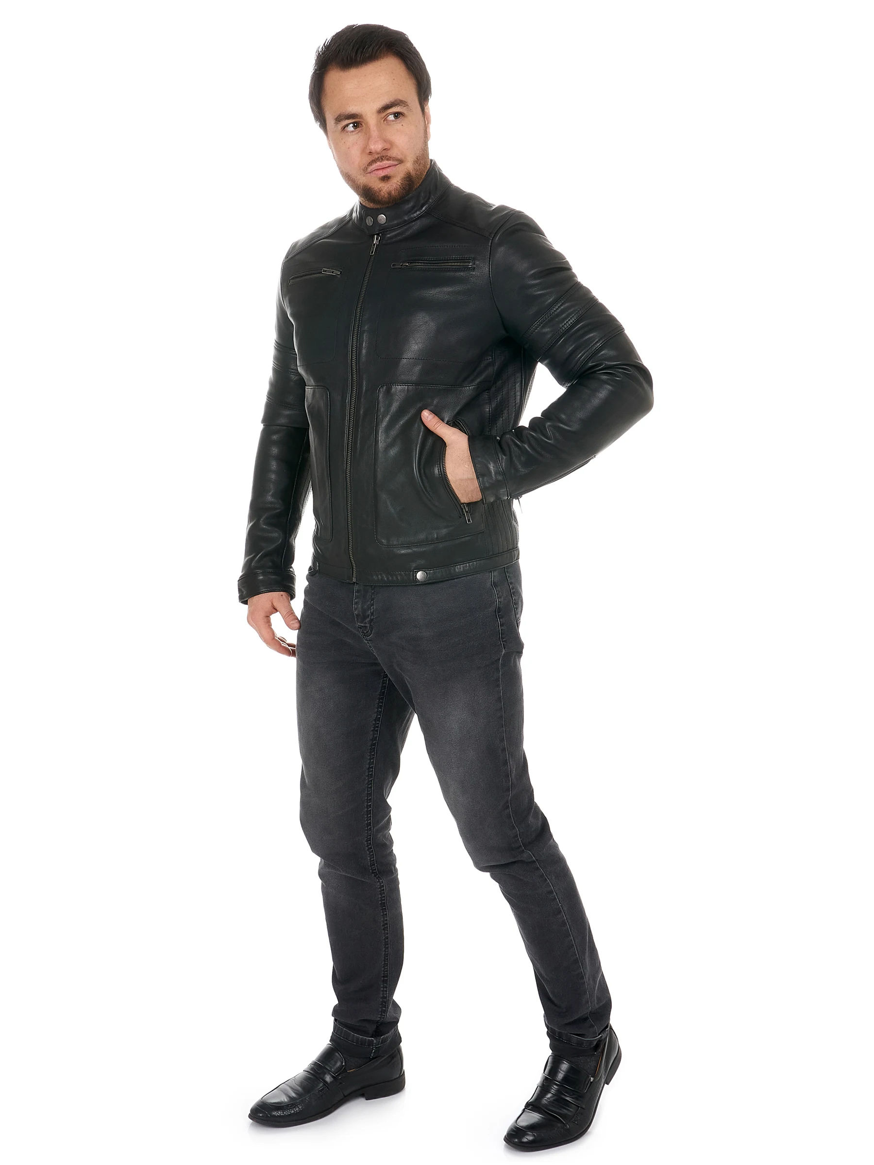 Men's Leather Jacket David Moore 