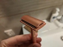 HAWARD-maquinilla de afeitar de doble filo para hombre y mujer, maquinilla de afeitar Manual clásica para la depilación, 20 hojas de afeitar, oro rosa