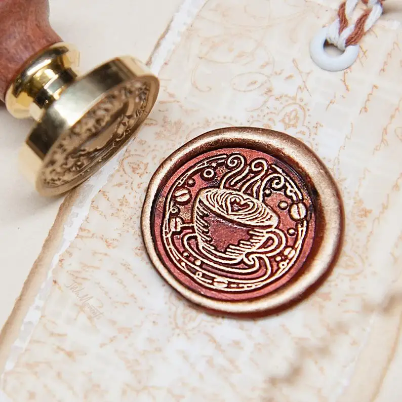 Seal Coffee Scrapbooking Scrapbook Coffee Stamp Vintage Wax Seal
