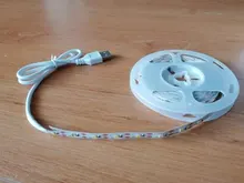 Tira de luces LED con Sensor de movimiento para cocina y habitación, interruptor USB de luz nocturna con Sensor de barrido manual, CC de 5V, SMD 2835