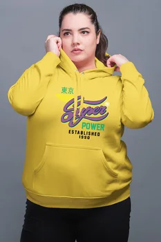 

Angemiel Wear Super Power Yellow Women 'S Hooded Sweatshirt