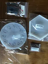 Uds árabe números reloj de silicona molde Artesanías hechas a mano reloj Moldes de resina epoxi para la fabricación de la joyería DIY encontrar suministros de herramientas