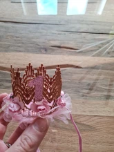 Tiara de cumpleaños para niñas recién nacidas, diadema de princesa de encaje de flores, regalos de cumpleaños