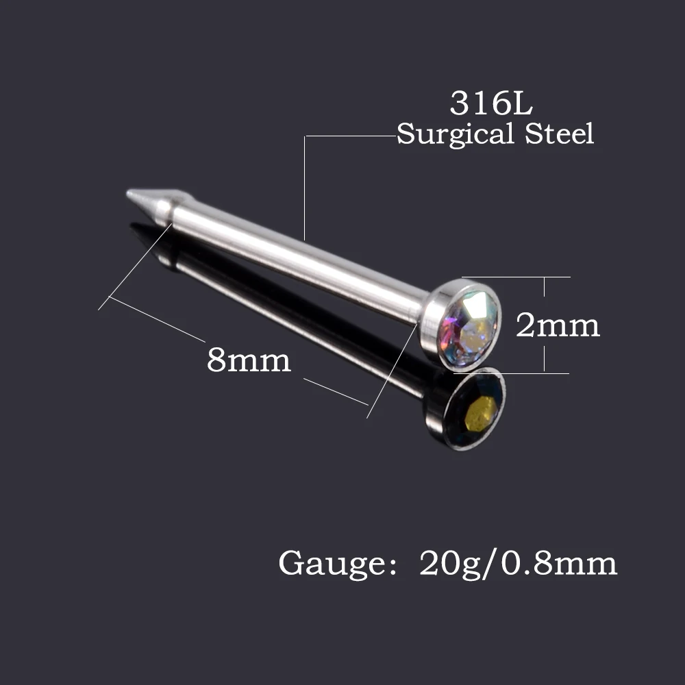 Disposable Safe Sterile Piercing Unit for Gem Nose Studs Piercing Gun Tool Machine Kit Earring Stud Body Jewelry 1 Unit