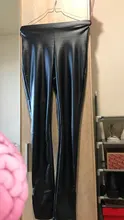2020 pantalones de invierno pantalones Leggings de cuero de las mujeres ocasionales de la Pu caliente para mujer abierto Pantalones Slim Fit otoño cintura alta pantalones de cuero