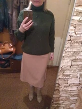 Tops Pullovers Neck-Sweater Turtle Cashmere Elegant Thick Korean Hirsionsan Warm New