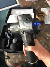 Pantalla LCD masaje arma profundo masajeador muscular dolor muscular cuerpo masaje de cuello ejercicio de relajación adelgazar la alivio del dolor