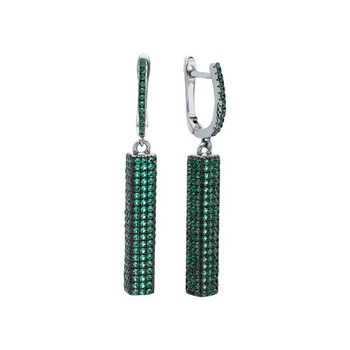 

Silver earrings with nanocrystal sunlight sample 925