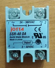 Single-Phase Control Shell Solid-State-Relay White SSR 25da/40da Cover DC AC Plastic
