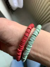 NeeFu WoFu-Pulseras con letras digitales para mujer, brazaletes con nombre bohemio hechos a mano, cuentas de disco personalizadas