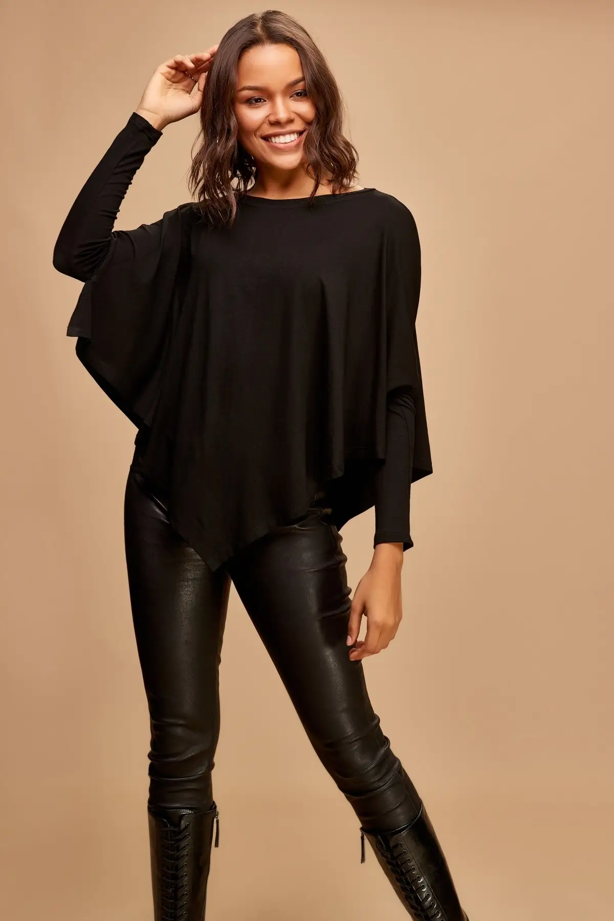 Boutiquen Women 'S Large Lapel Asymmetrical Blouse 1297 |