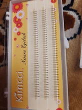 Kimcci-pestañas 3D individuales de cilios, pestañas naturales de visón para extensiones, 120 manojos, maquillaje negro, pestañas postizas