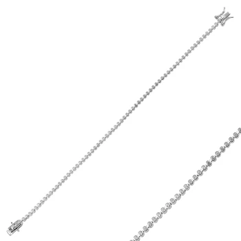 

Silver 925 Sterling 1,5mm Zirconia stone Watercourse Bracelet