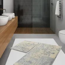 Коврики для ванной нескользящие Противоскользящие коврики противоскользящие Karinna Flosl The Cottonmav The 2'Li Set 60X100 Cm-50X60 см