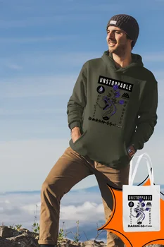 

Angemiel Wear Unstoppable Darkness Green Men 'S Hooded Sweatshirt Bags Kombin