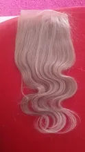 Plata gris de la onda del cuerpo de mechones con cierre 4x4 SOKU brasileño mechones de cabello humano postizo con cierre 100% Remy extensiones de cabello