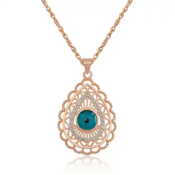 

925 sterling Silver Drop Evil Eye Women Necklace